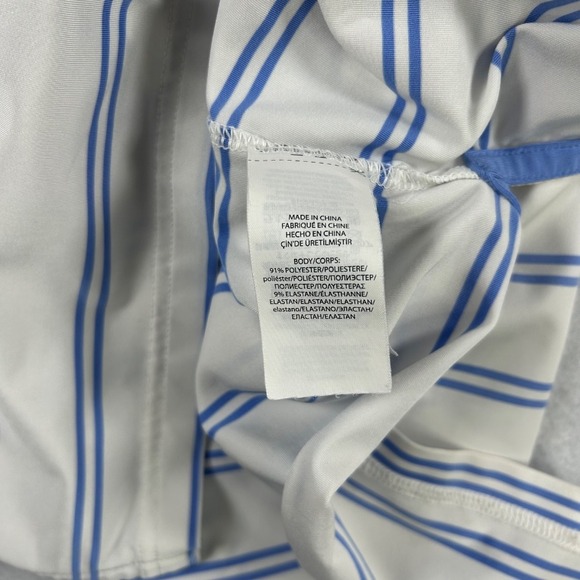 RLX Ralph Lauren Polo Shirt Men's XL White TPC Sawgrass Golf Striped Performance - Picture 4 of 11